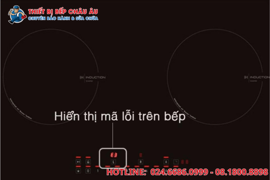 Bếp từ AEG báo lỗi E3